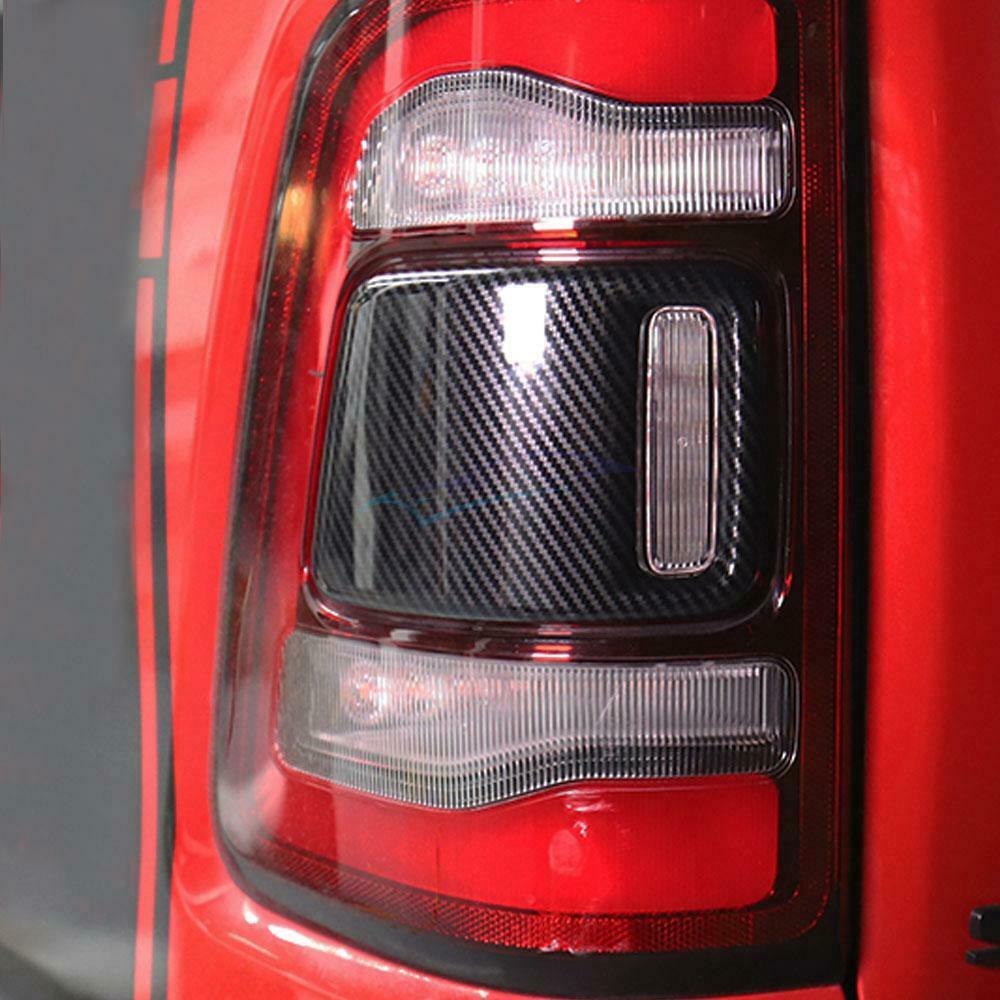 1Pair Anti-crack Anti-impact Rear Tail Light Cover Trim For 19-21 Dodge Ram 1500