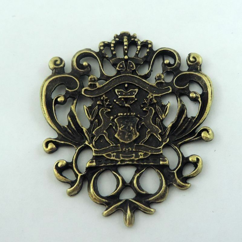 39581 Antiqued Bronze Tone Alloy Classic Totem Badge Pendant Charms 50*42mm 8pcs