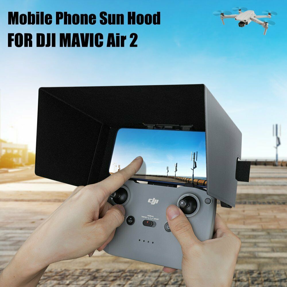 Foldable Phone Sun Shade Hood for DJI Mavic Air 2 Mini 2 Remote Control New Gray