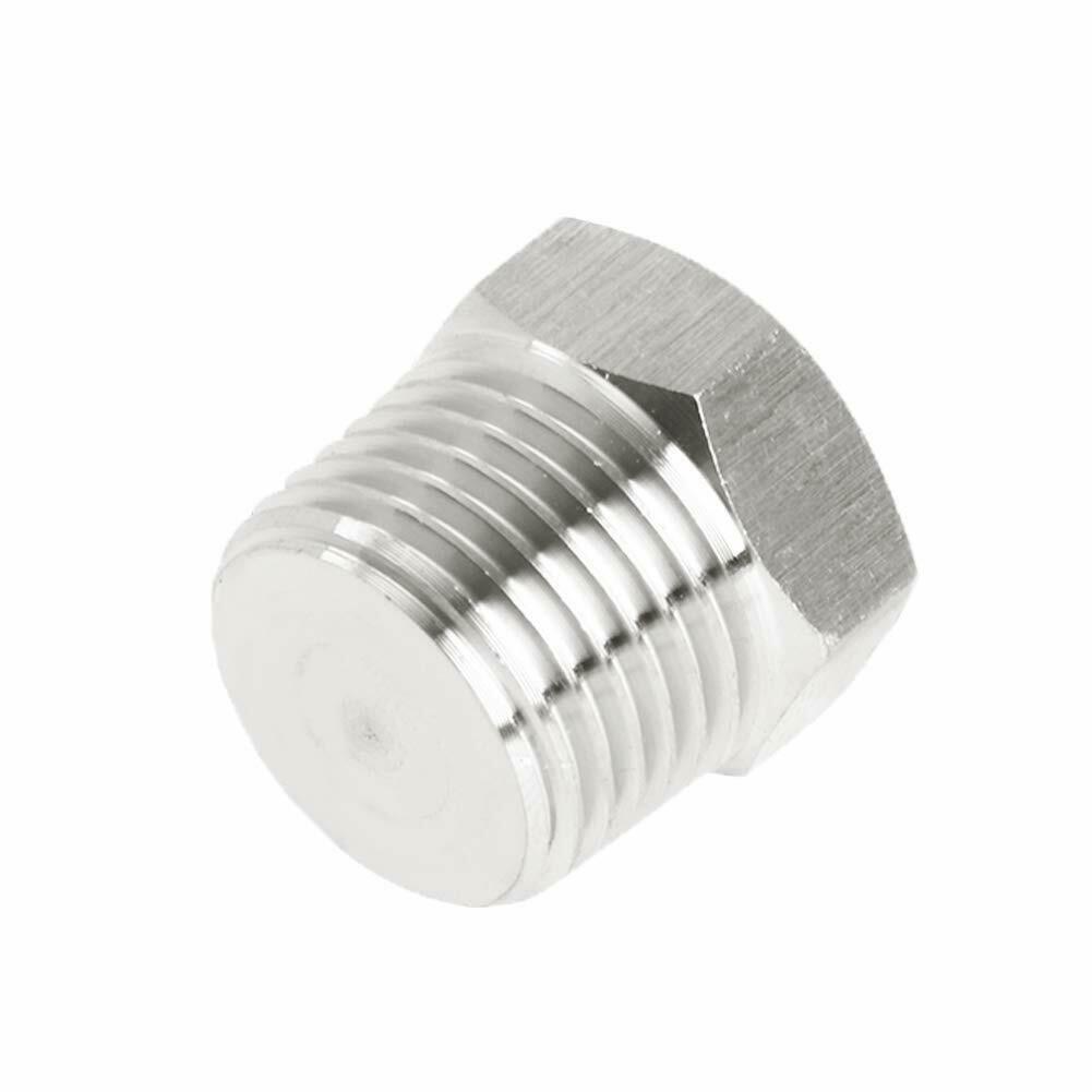 4Pc 3/8" NPT Male Stainless Steel Outer Hex Thread Plug Socket Pipe Plug