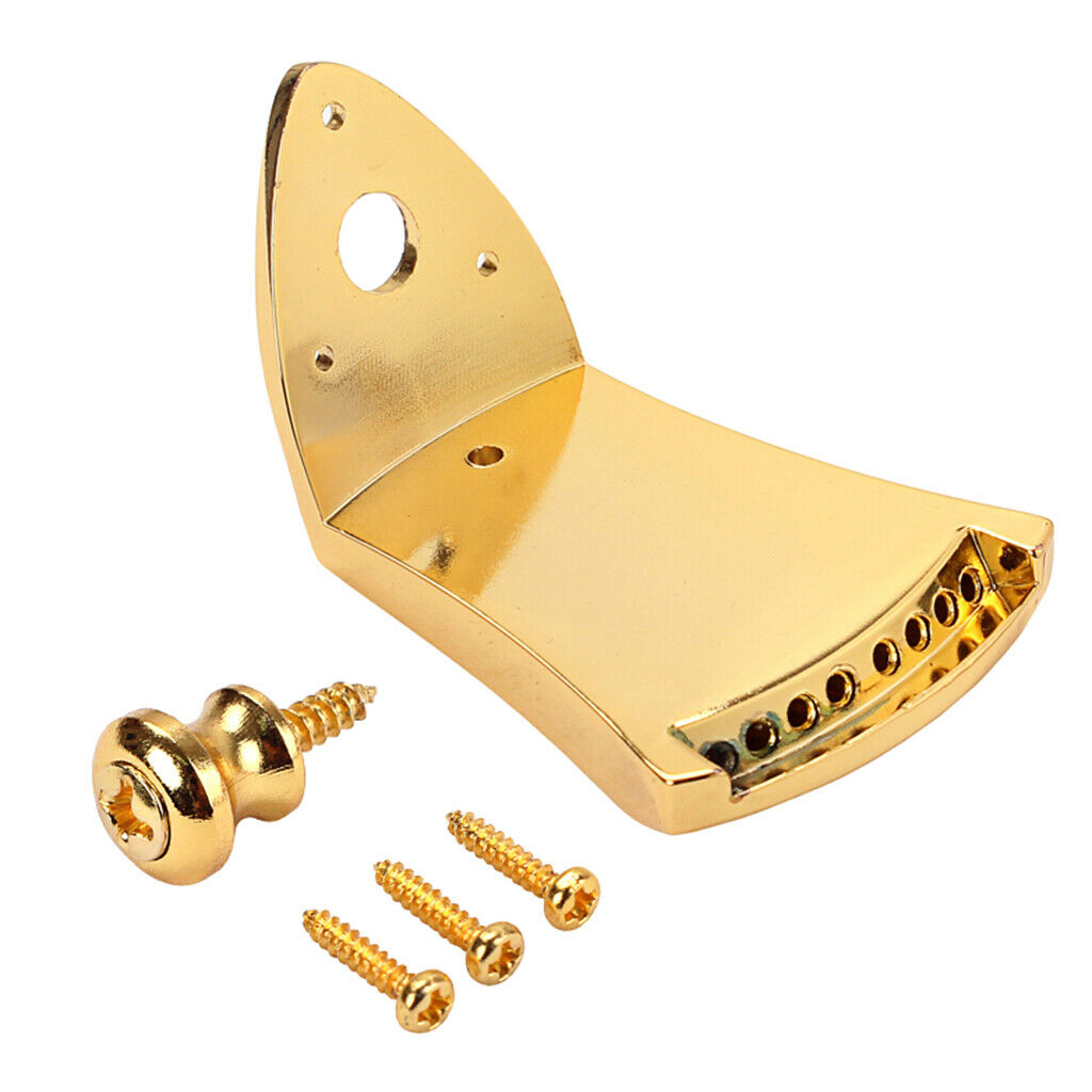Zinc Alloy Triangle 8 Strings Mandolin Tailpiece with Screw Straps