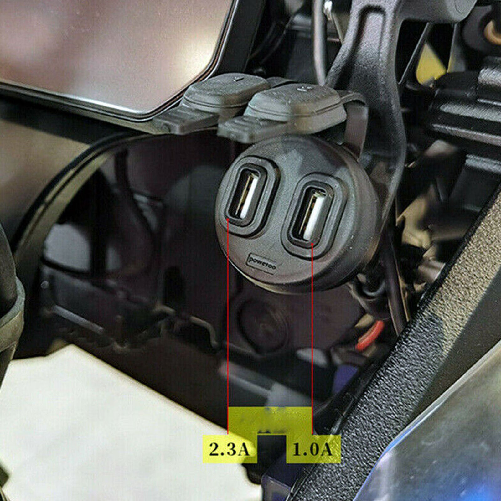 Dual USB Charger Power Adapter Kit for BMW R1200GS R1250GS F850GS DIN Socket