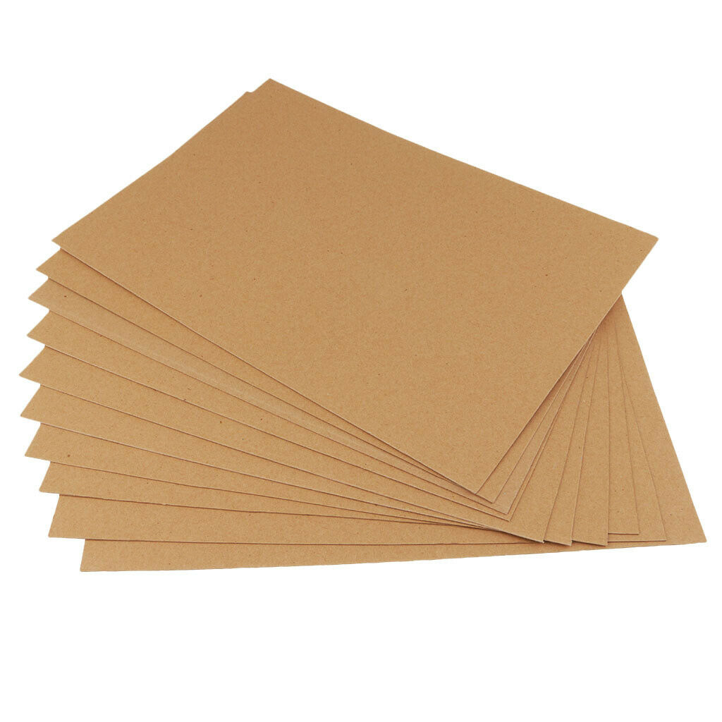 10pcs Kraft Paper Paperboard Cardboard Blank Card Packaging 40x27cm Brown