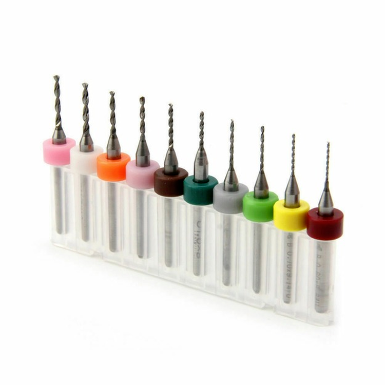 10x 0.6-1.5mm PCB Print Circuit Board Carbide Mini Micro Drill Bit Set