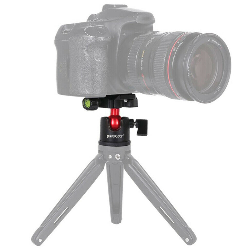 360 Degree Rotation Panoramic Metal Ball Head with QR Plate for DSLR Black
