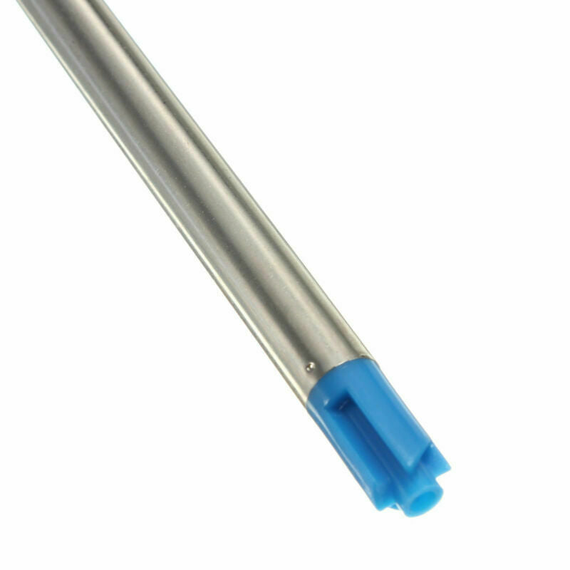 10pcs Blue Ballpoint Pen Refill Replacement Medium Standard For Parker Style Ink
