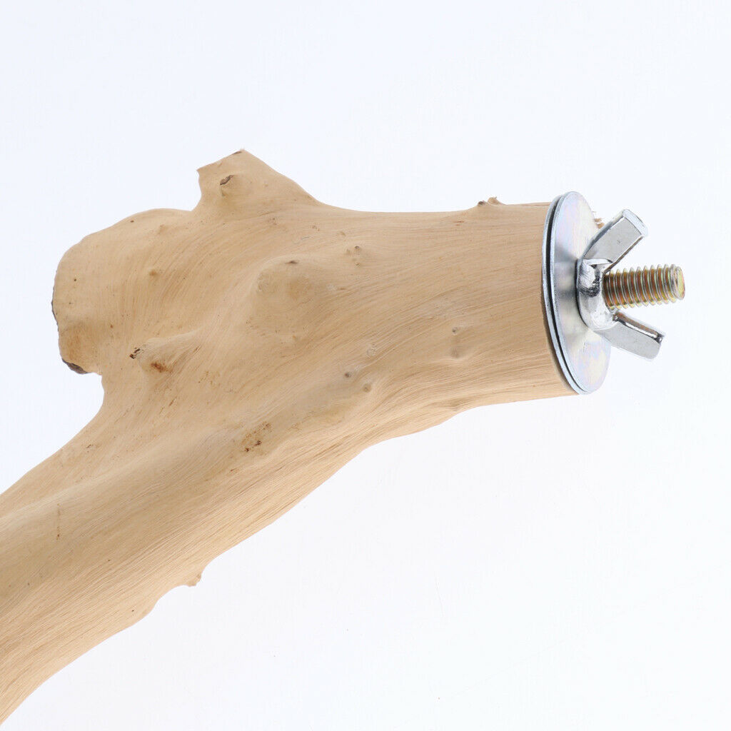 1Pc Bird Perch Stand Platform, Natural Wood Paw Grinding Bird Cage Perch for
