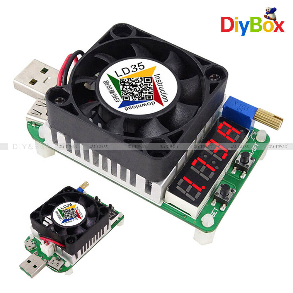DC4-25V LD35 Electronic Load Resistor USB Interface Discharge Battery 35W Tester