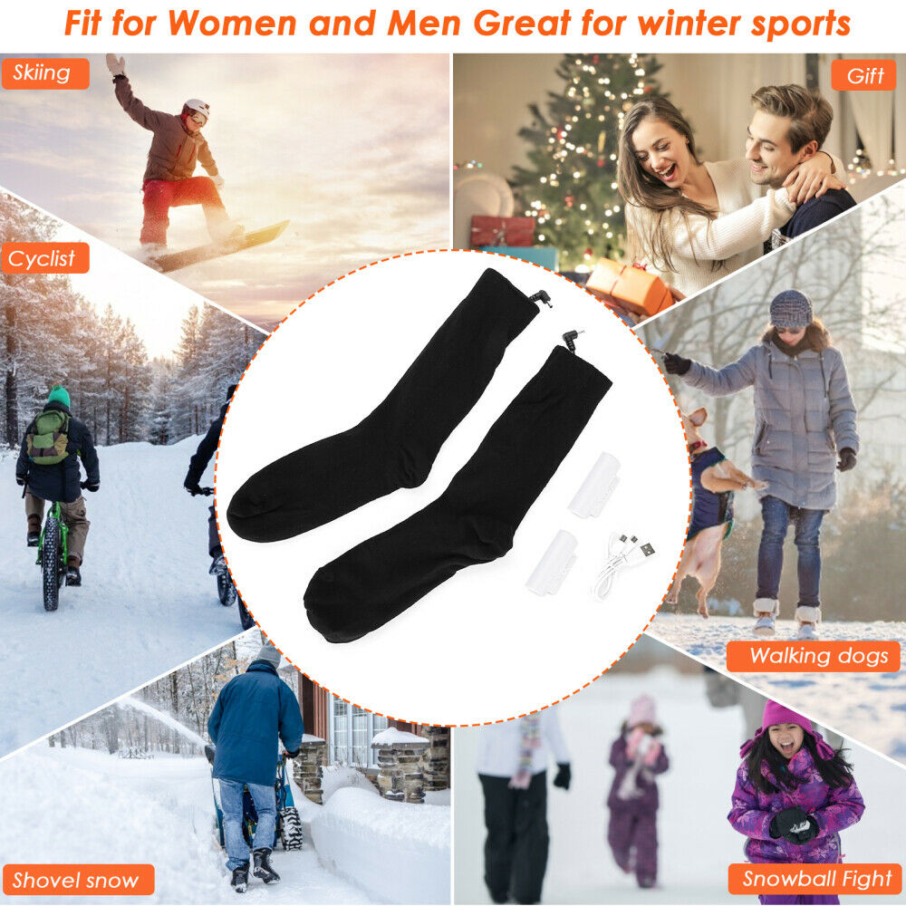 Elastic Heating Socks Rechargeable Battery Electric Heating Warm Sock Outdoor