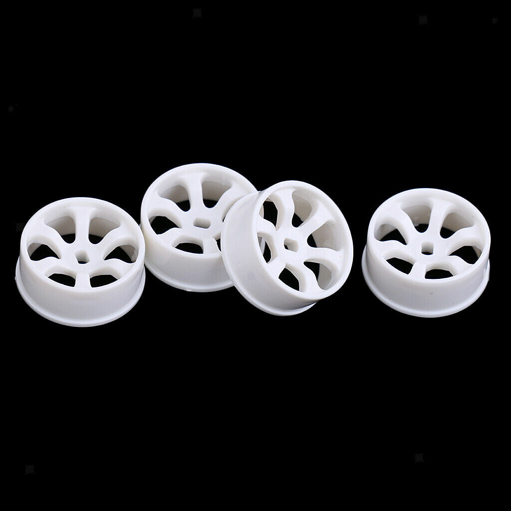 Pack of 4 1/28 White RC Wheel Rims for WLtoys K969 Drift Car DIY Accessory