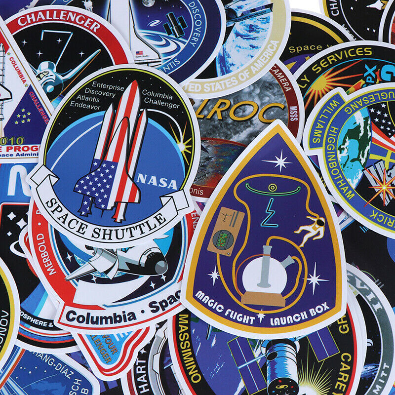 45Pcs Outer space theme stickers DIY scrapbook suitcase laptop guitar sti.l8