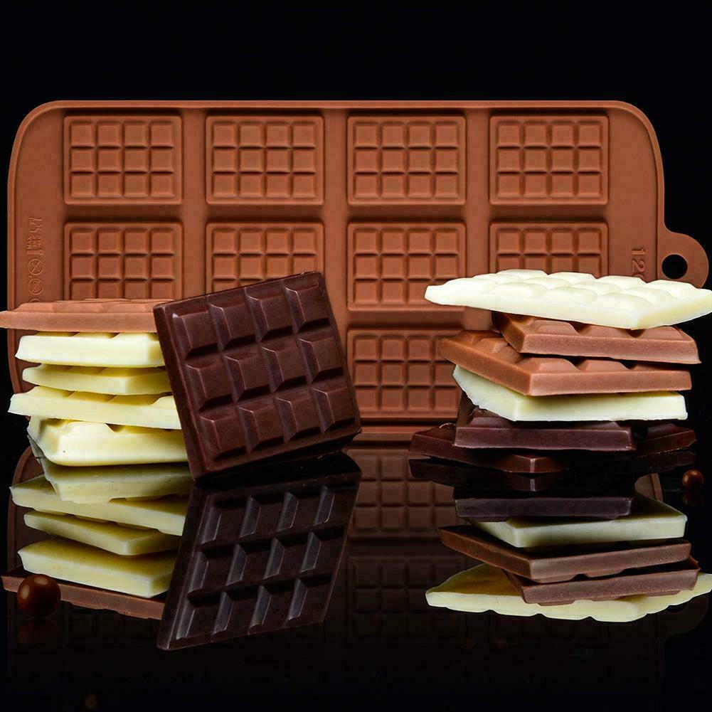 Mini Chocolate Block Bar Silicone Mould Mold Ice Tray Decorating Cake Tool U6Y0