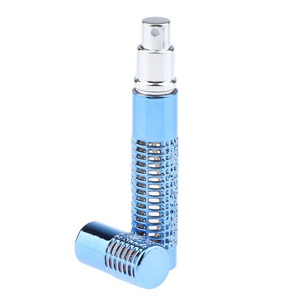 Portable 5ml Empty Refillable Perfume Bottle Pump Spray Bottles Glass Blue