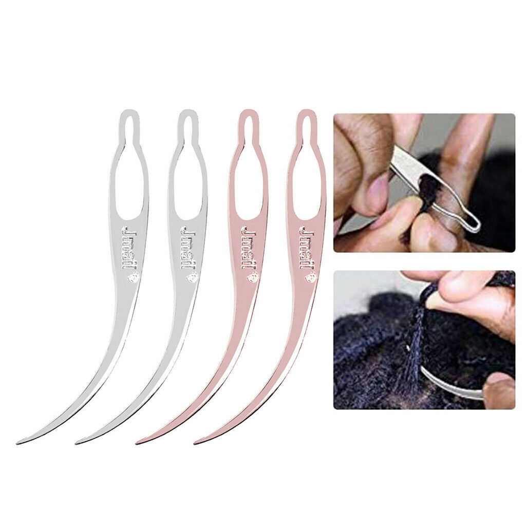 4Pcs Magic Dreadlocks Crochet Needle Hair Braiding Wig Making Tools 3"