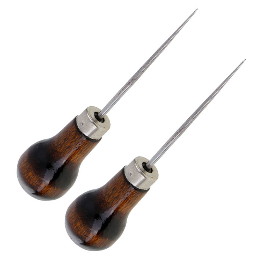 2Pcs Scratch Awl for Woodworkers and Leathercrafters Leather Stitching Awl