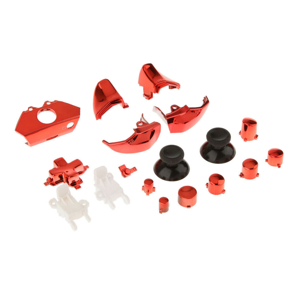 Set of 18 Replacement Controller Buttons Kit Set for Microsoft Xbox   Red