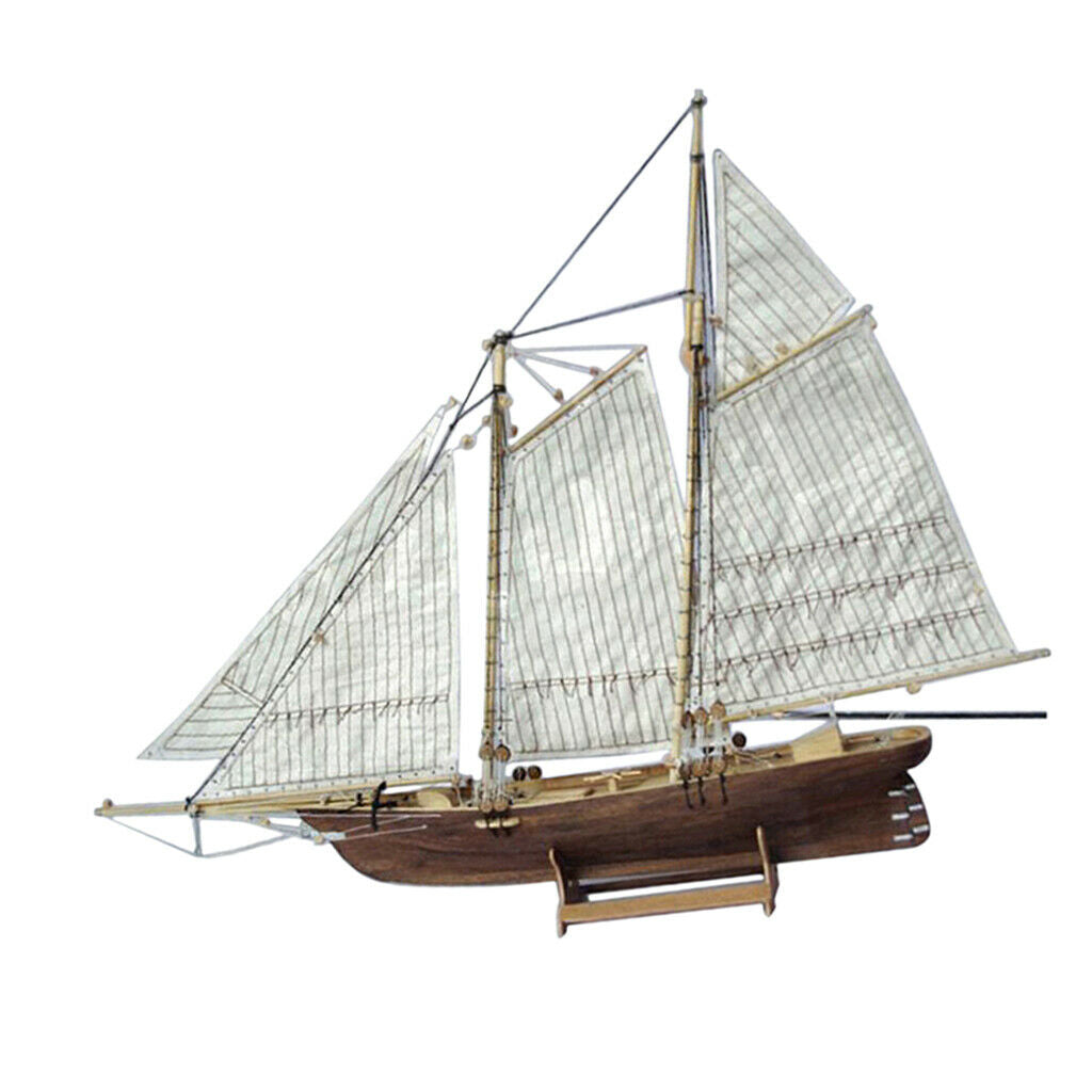 Crafts 1:120 DIY Kits Boat 1851 America Wooden Sailboat Ship Puzzles Toys