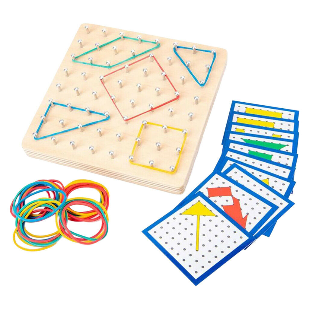 Nail Board Wooden Geoboard Space Imagination Developments Educational Toys