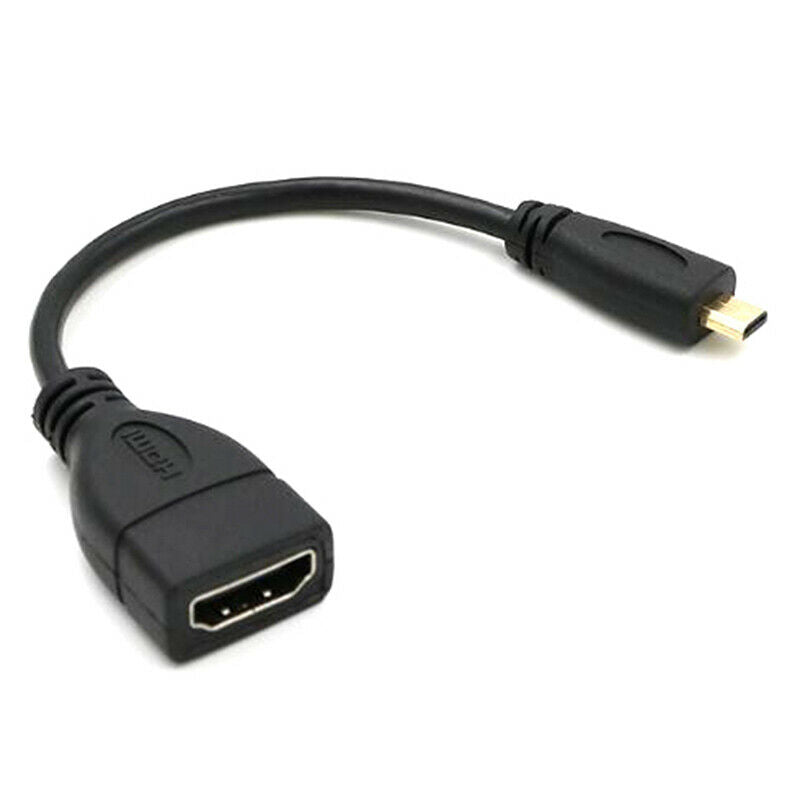 Micro HDMI to HDMI Male to Female adapter Cable connector for HDTV Type D Lt