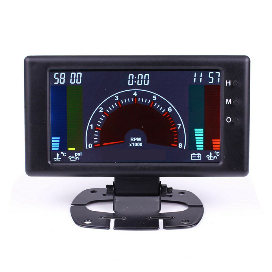 6in1 Multi-function Car Tachometer/RPM/Volt/Clock/Water/Oil Temp,Oil Press Gauge