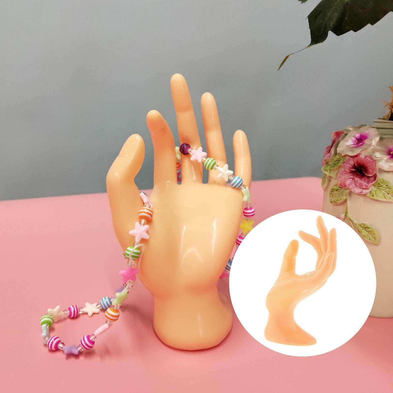 Orange Ok Gesture Hand Chain Necklace Jewelry Stand Organizer Support Decor