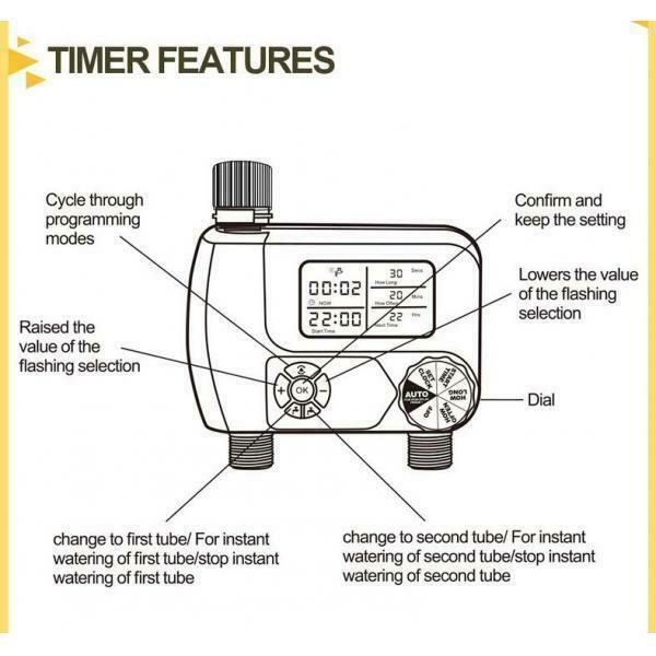 Automatic Water Timer Kit Outdoor Garden Timer Waterproof Irrigation Tool