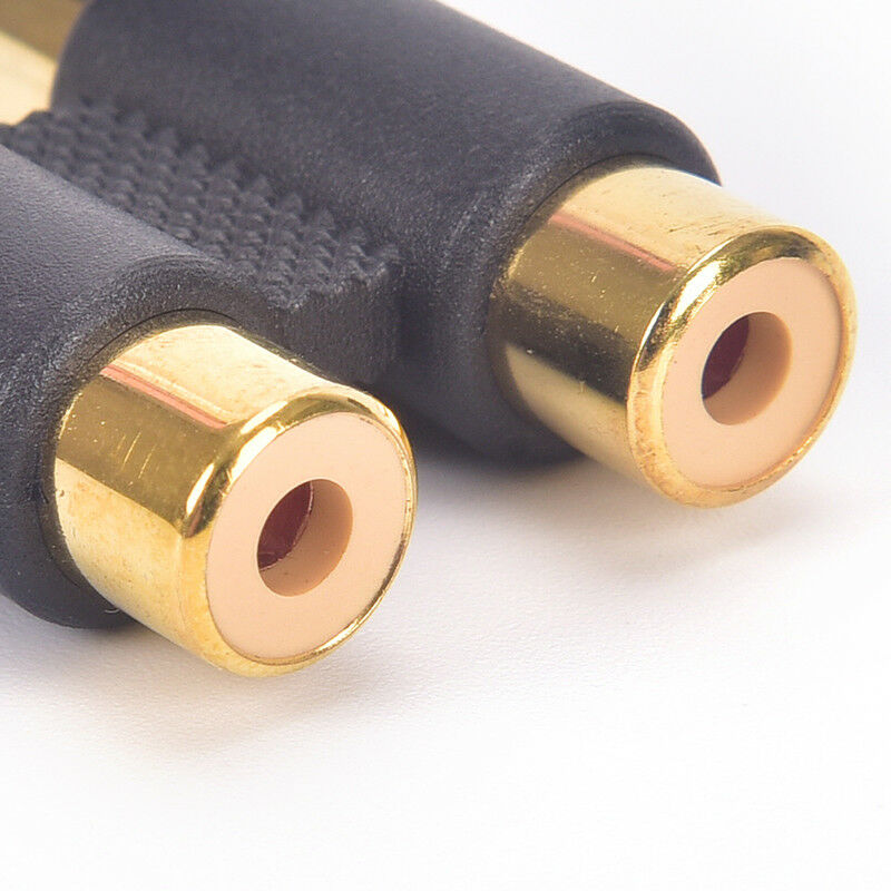 Double 2 x RCA Phono Coupler Female toFemale AudioVideo Connector Adaptor .l8