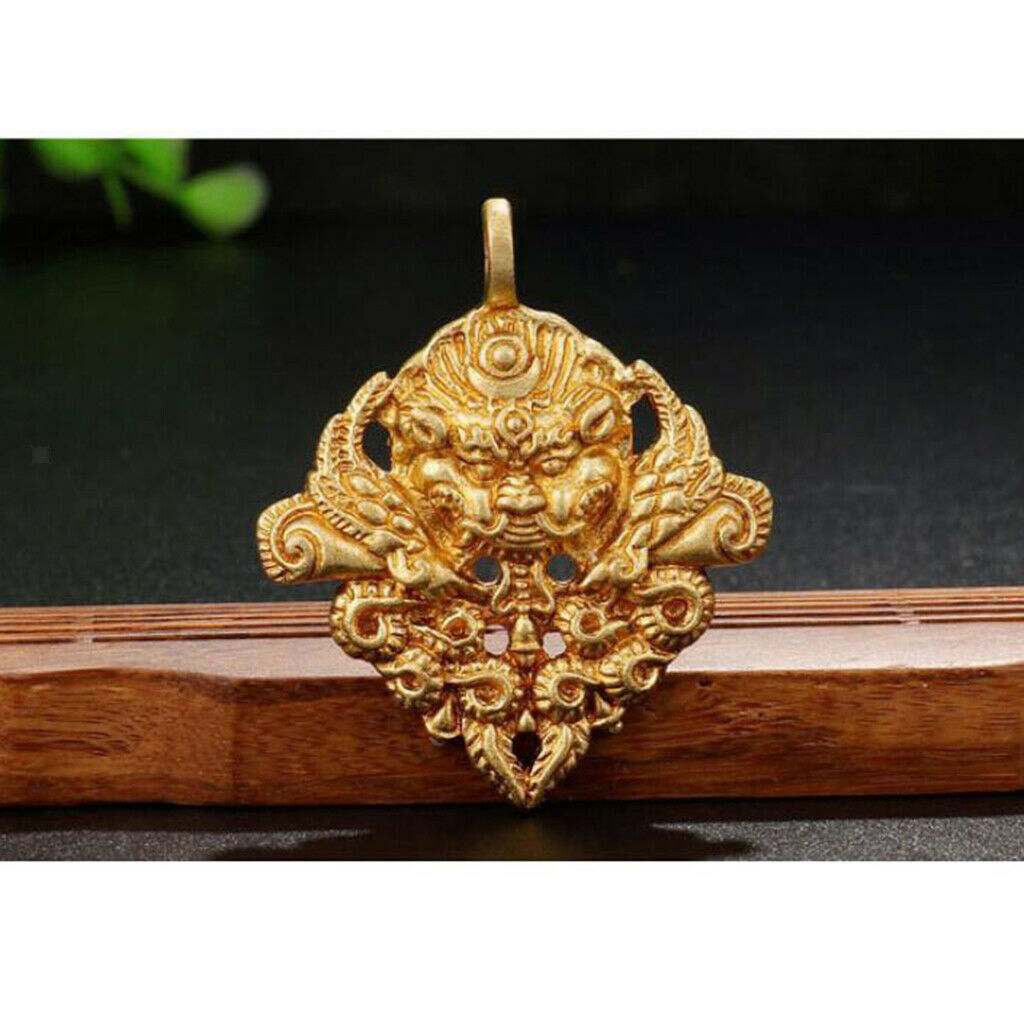 Metal Taotie Religion Buddhism Spirituality Amulet Necklace Charms Pendant