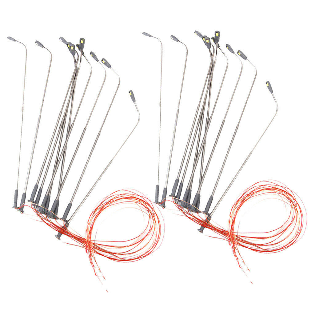 Pack / 20 Pieces 1: 100 Single Headed LED Street Garden Lights Layout Train