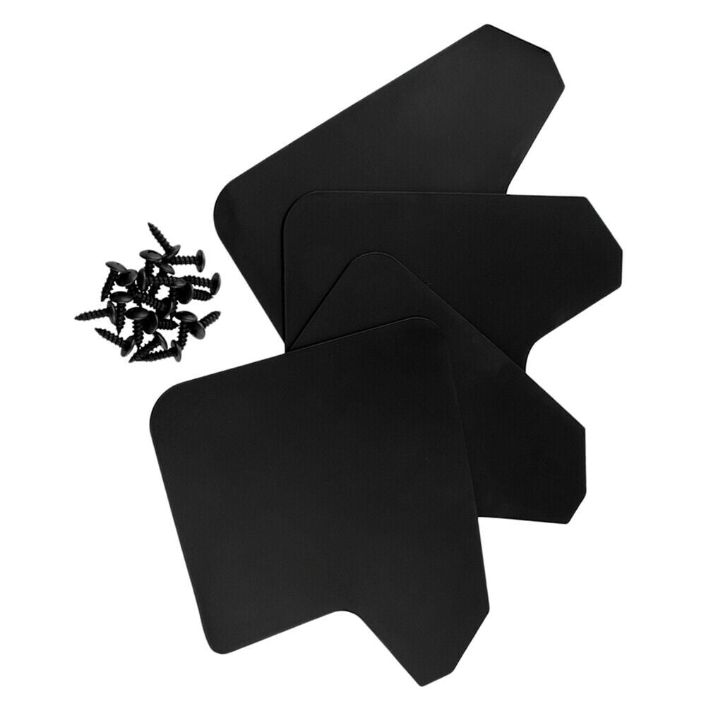 MF12-BAS-BLK Mud Guards Splash Protectors Car Set of 4 Pcs BLACK Front Rear