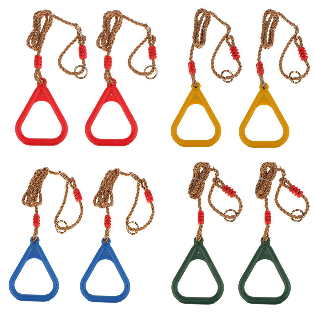 Gym Plastic Strength Training Rings w/ Straps Buckles Fitness Tool Green