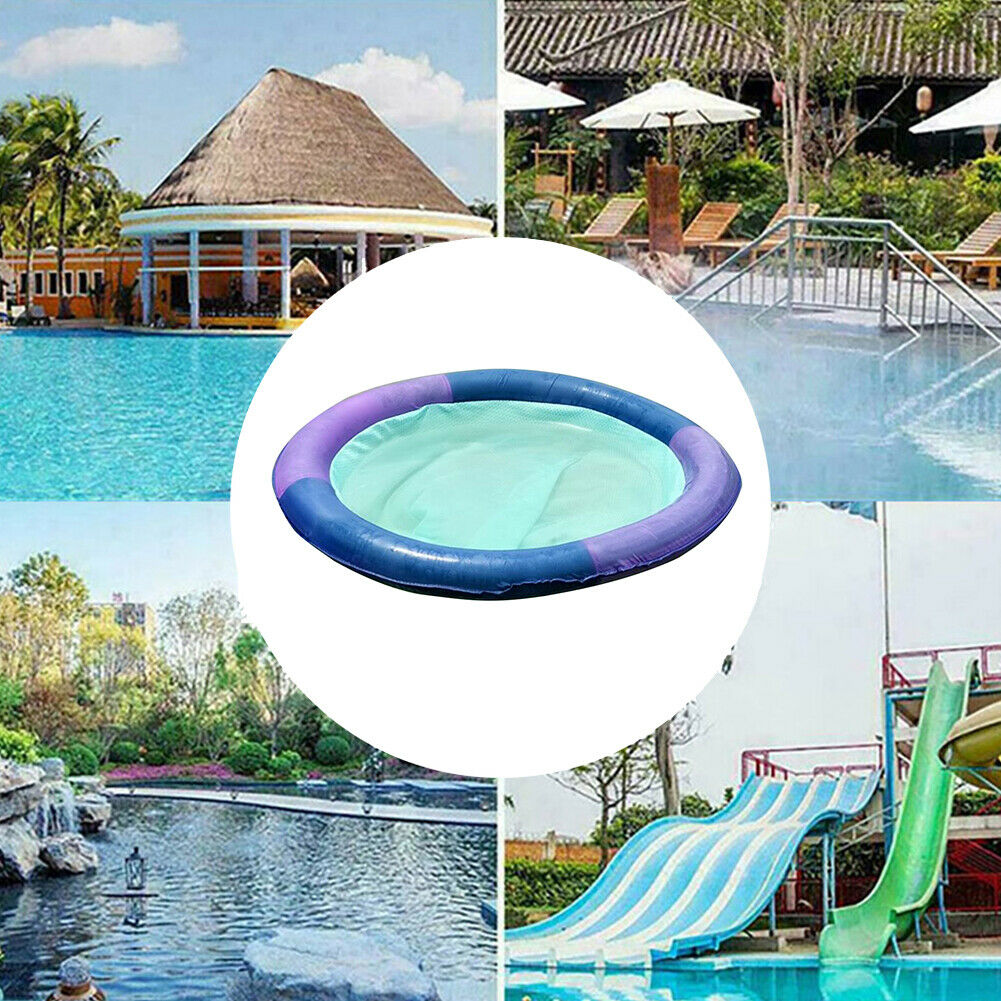 Swimming Ring Round Water Floating Hammock Row Inflatable Mattress Sleeping T @
