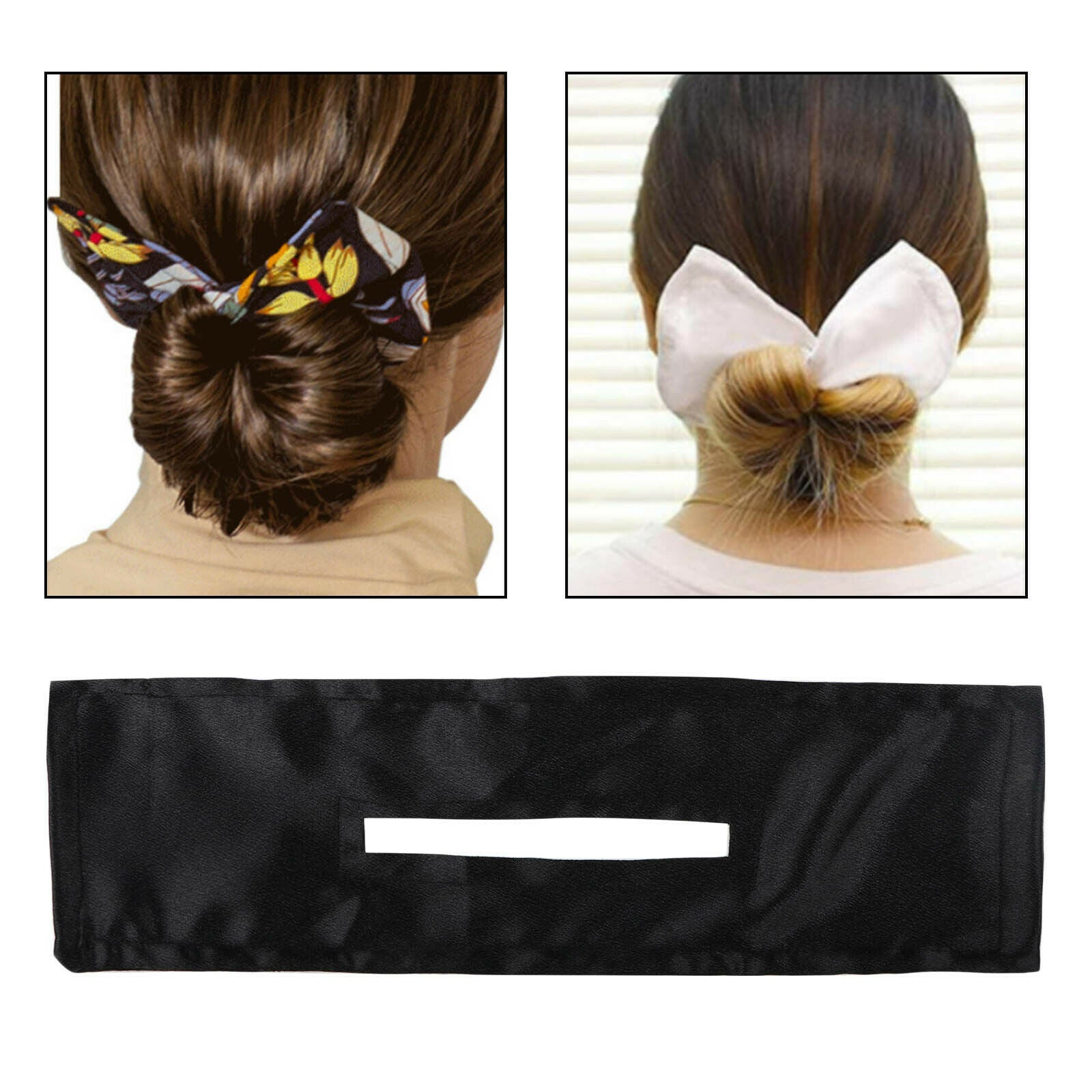 Women Summer Deft Bun Print Hair Bands Wire Headband Hairpin Maker DIY D