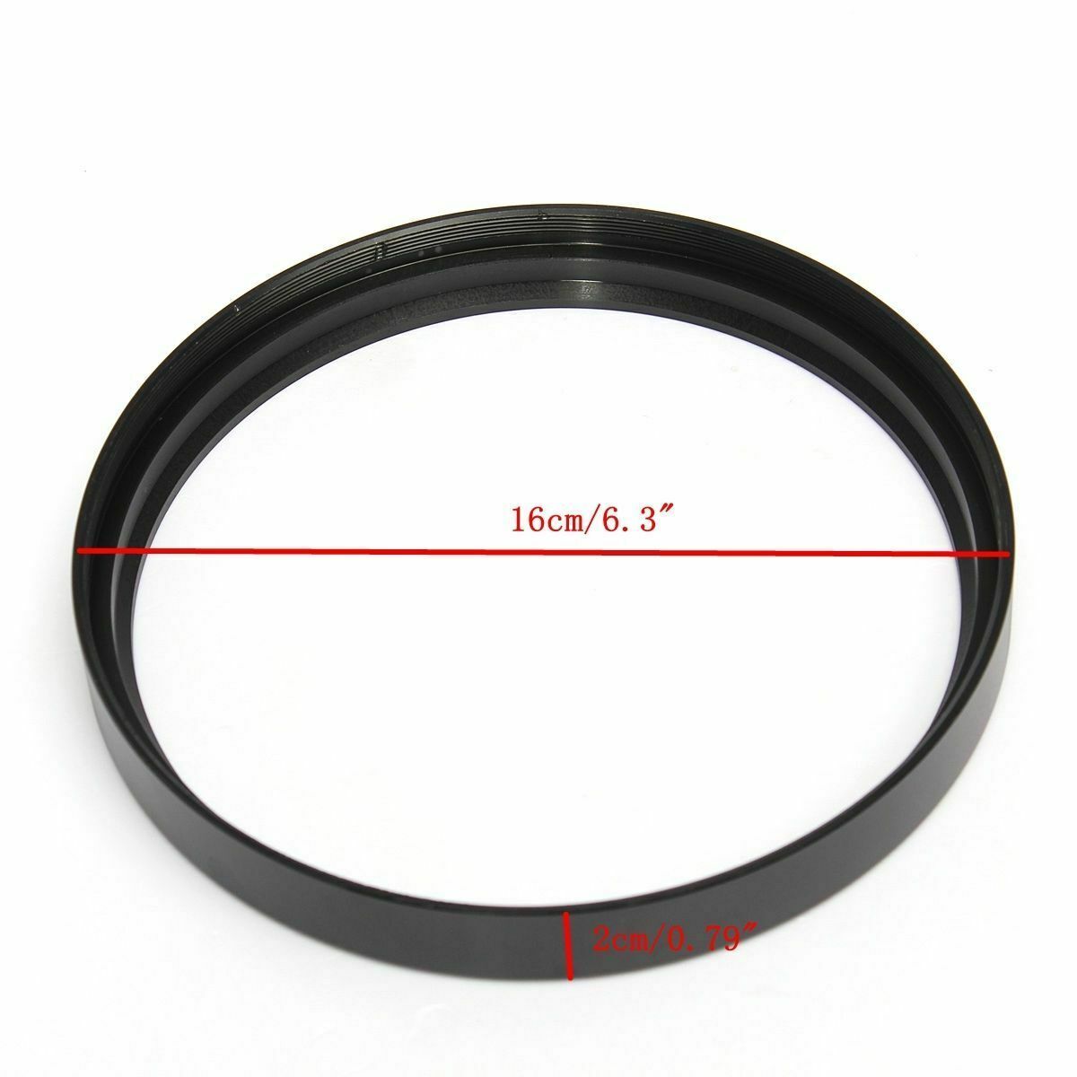 6 Inch Motorcycle Black Round CNC Aluminum