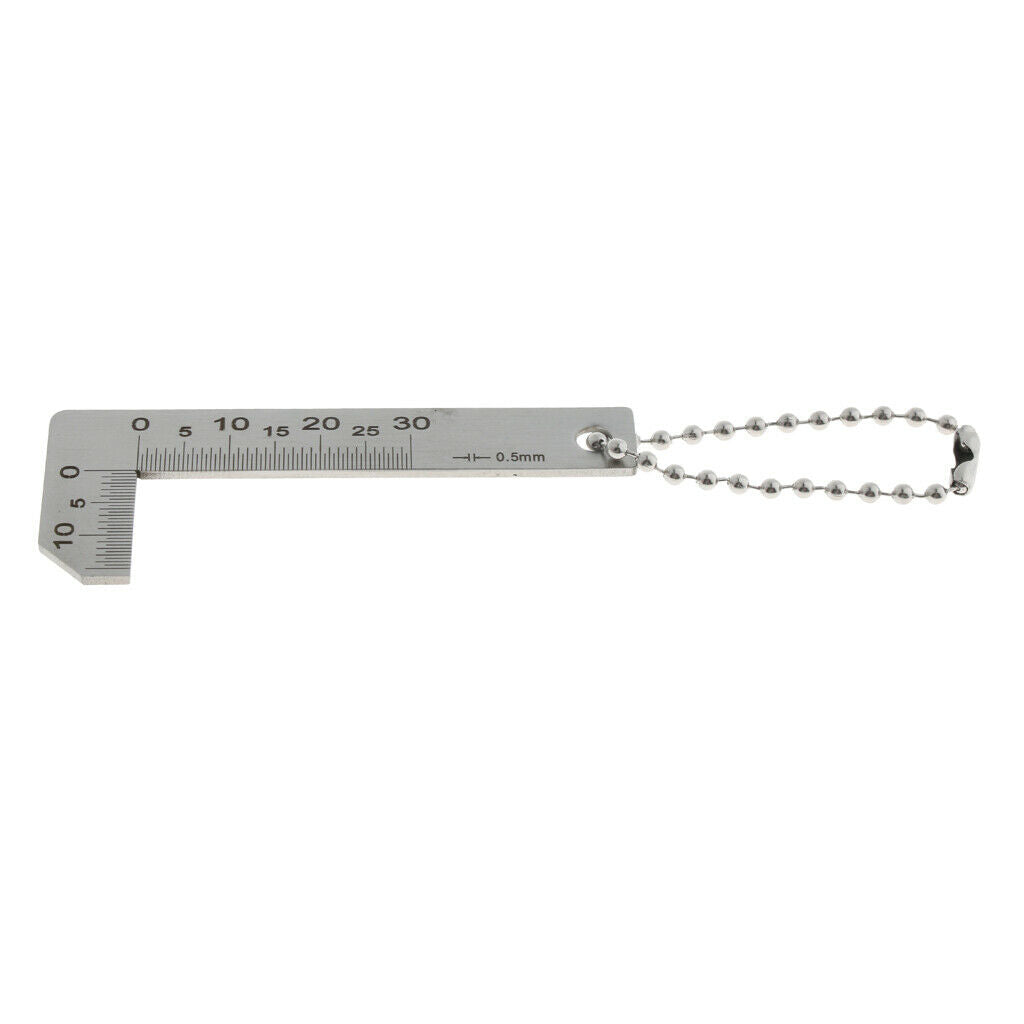 Stainless Steel Chamfer Gauge Chamfering Gage Square Right Angle 90Â° Ruler,