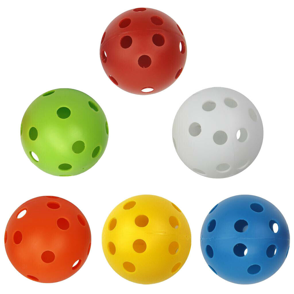 6-Pack Plastic Golf Training Balls for Driving Range/Swing Practice at Home