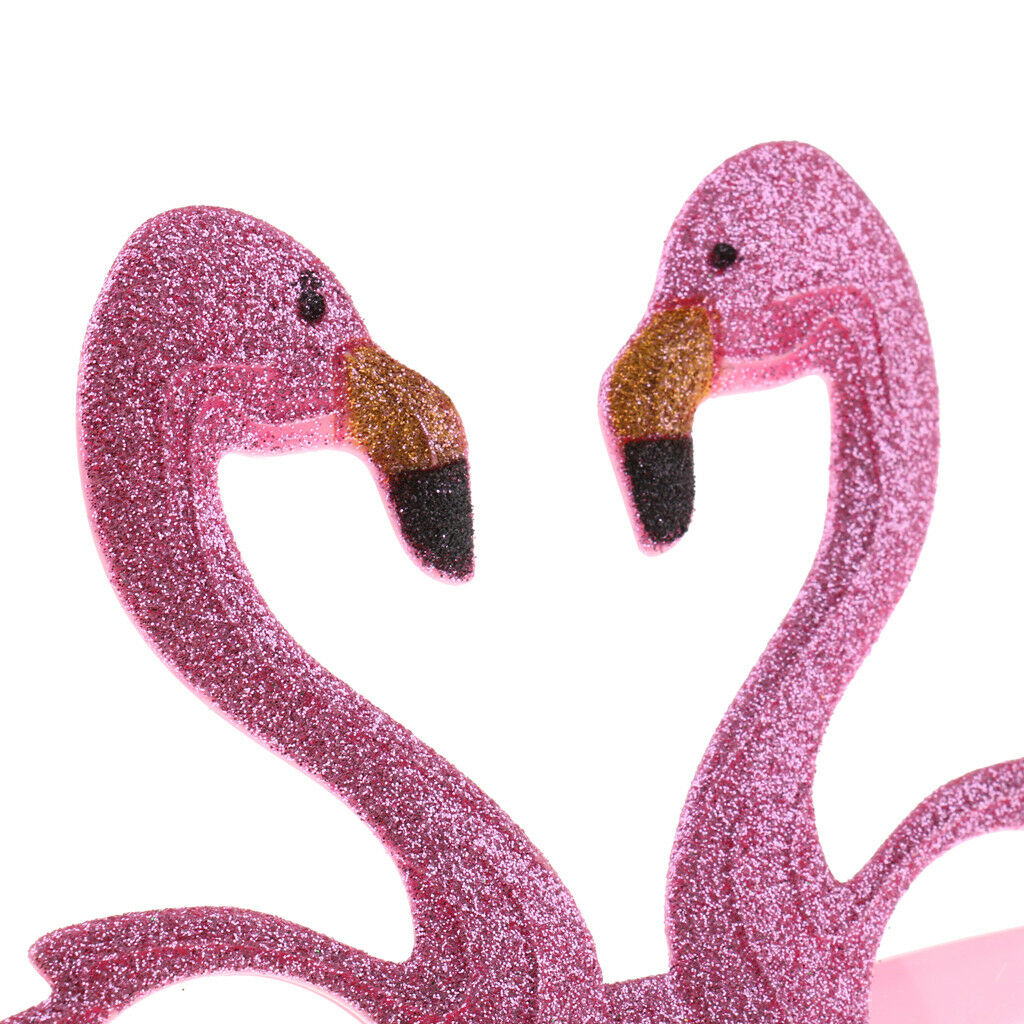 Hawaiian Tropical Flamingo Sunglasses Glitter Glasses Kid Fancy Dress Party