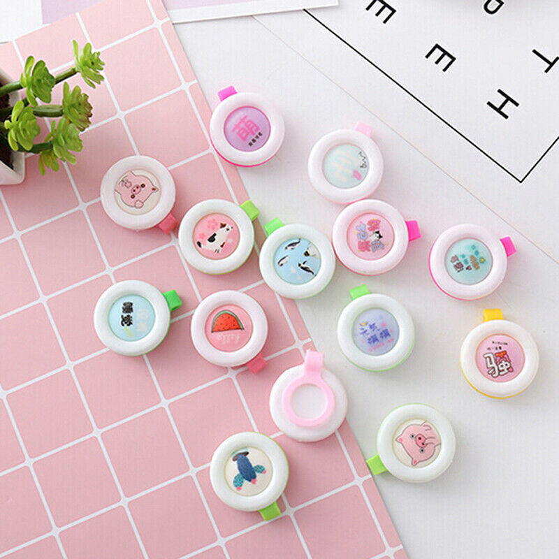 1Pc Cartoon mosquito repellent button baby kids buckle outdoor anti-mosqu.l8