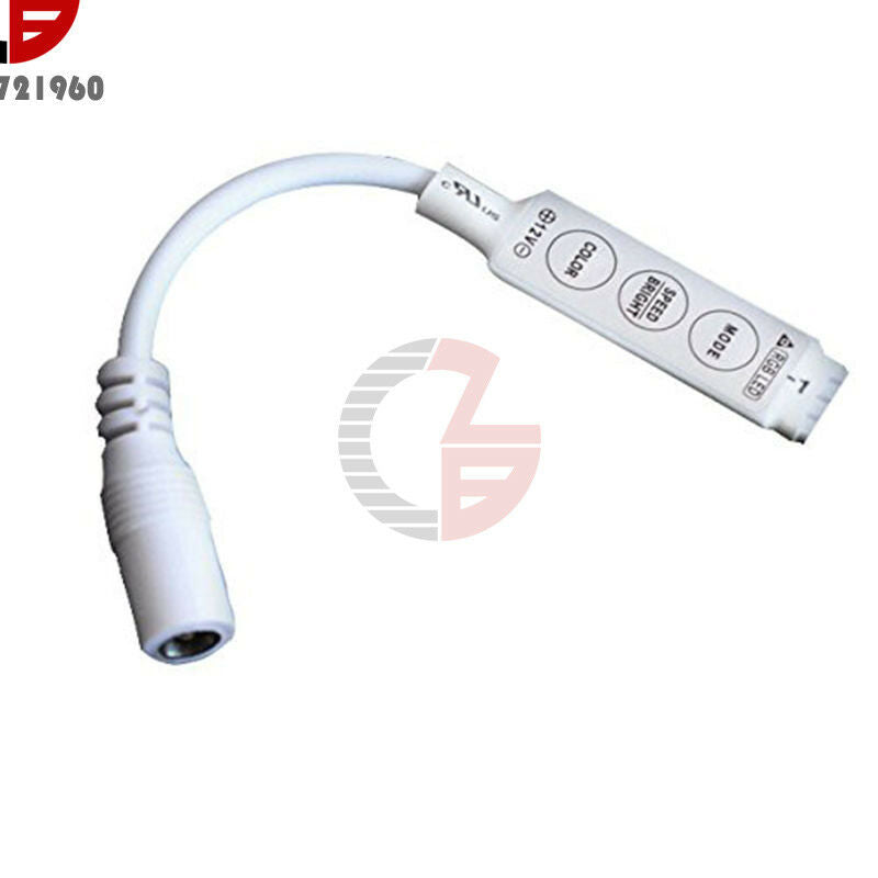 3 Key 12V Dimmer Control Mini LED Controller for RGB 5050 3528 LED Light Strip