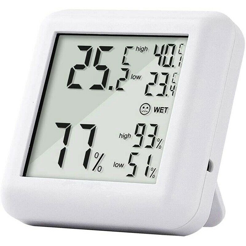 Room Thermometer Hygrometer, Large Display Palm-Sized Humidity Meter with HuR3N8
