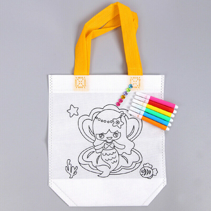 Kids DIY drawing craft color bags children learning toys with watercolor .l8