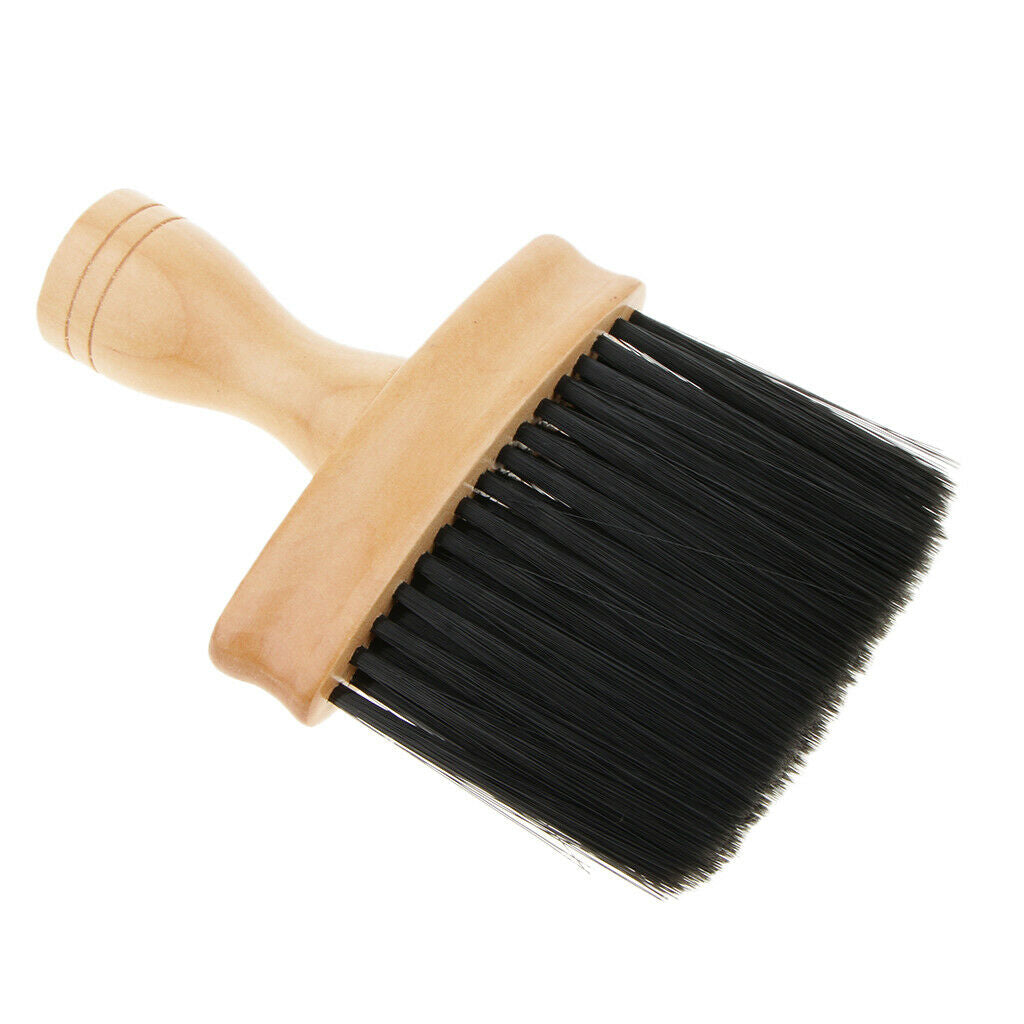 Neck Duster Brush Hair Dust Sweeping Brush Tool with Wooden Handle 6''
