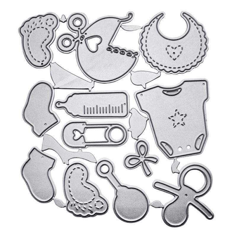 Baby Bottle Bib Metal Cutting Dies Stencil DIY Scrapbooking Album Paper Template