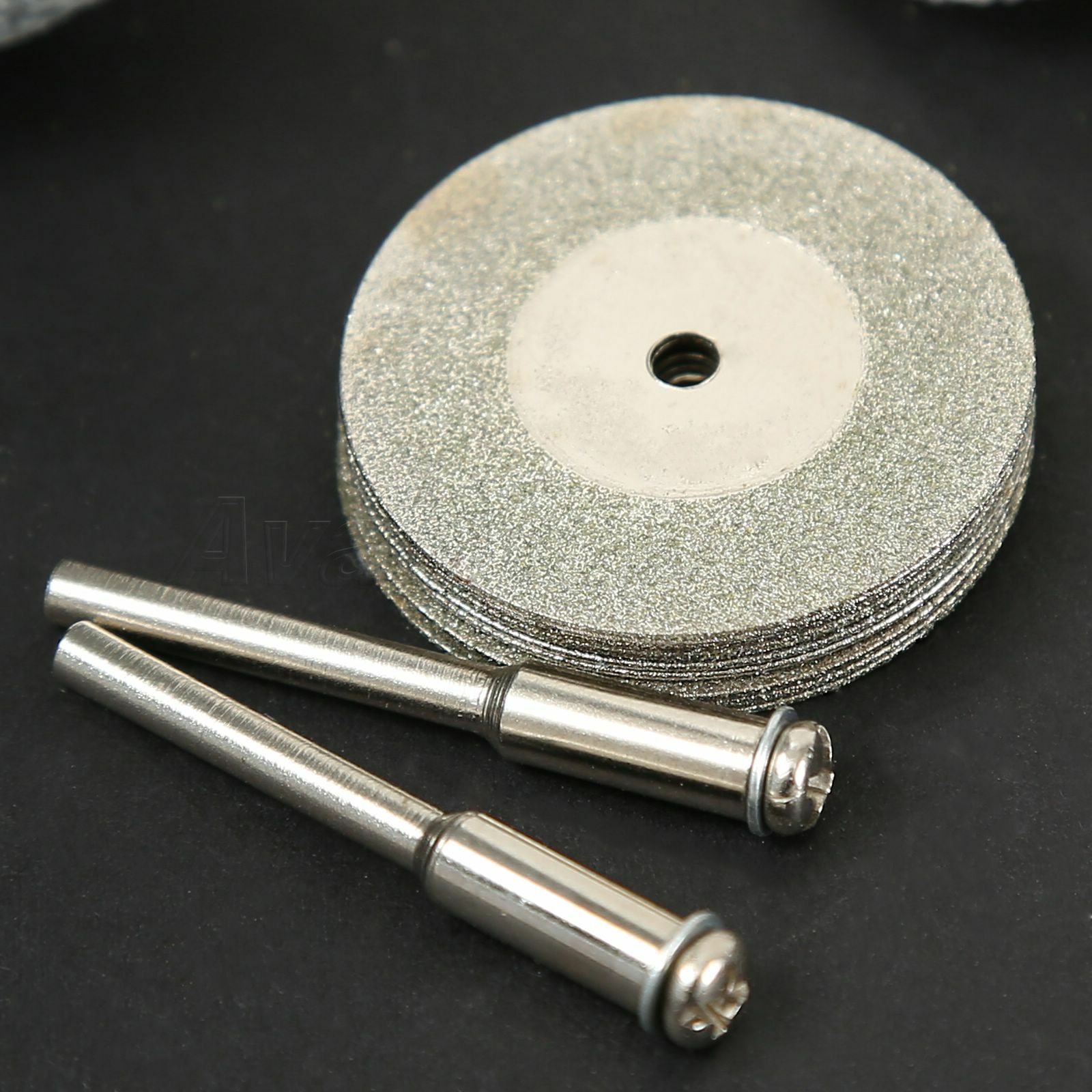 10PCS 30mm Mini Diamond Cut Discs Craft Rotary Tool Arbor Set for Power Drills