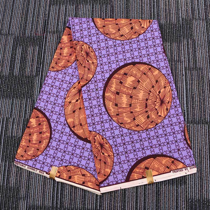 African Ethnic Polyester Wax Cloth Calico Fabric Geometric Pattern Garment DIY