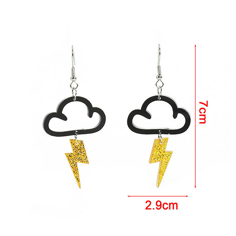 Fashion Lychee Acrylic Cute Cloud Lightning Earrings Women Girls Fashion .l8