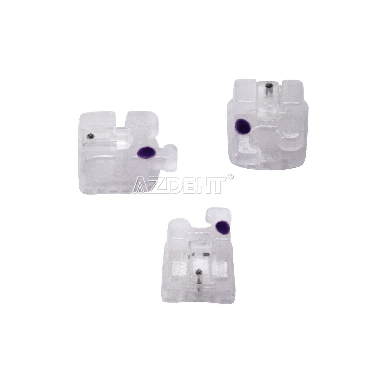 5X Dental Clear Ceramic Self-ligating Brackets Braces MBT 0.022 Hook 345 AZDENT