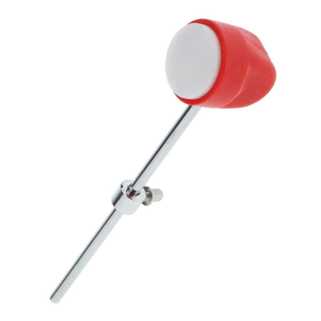 Drum Beater Rod with Hammer Head Percussion Instrument Parts Accessory White