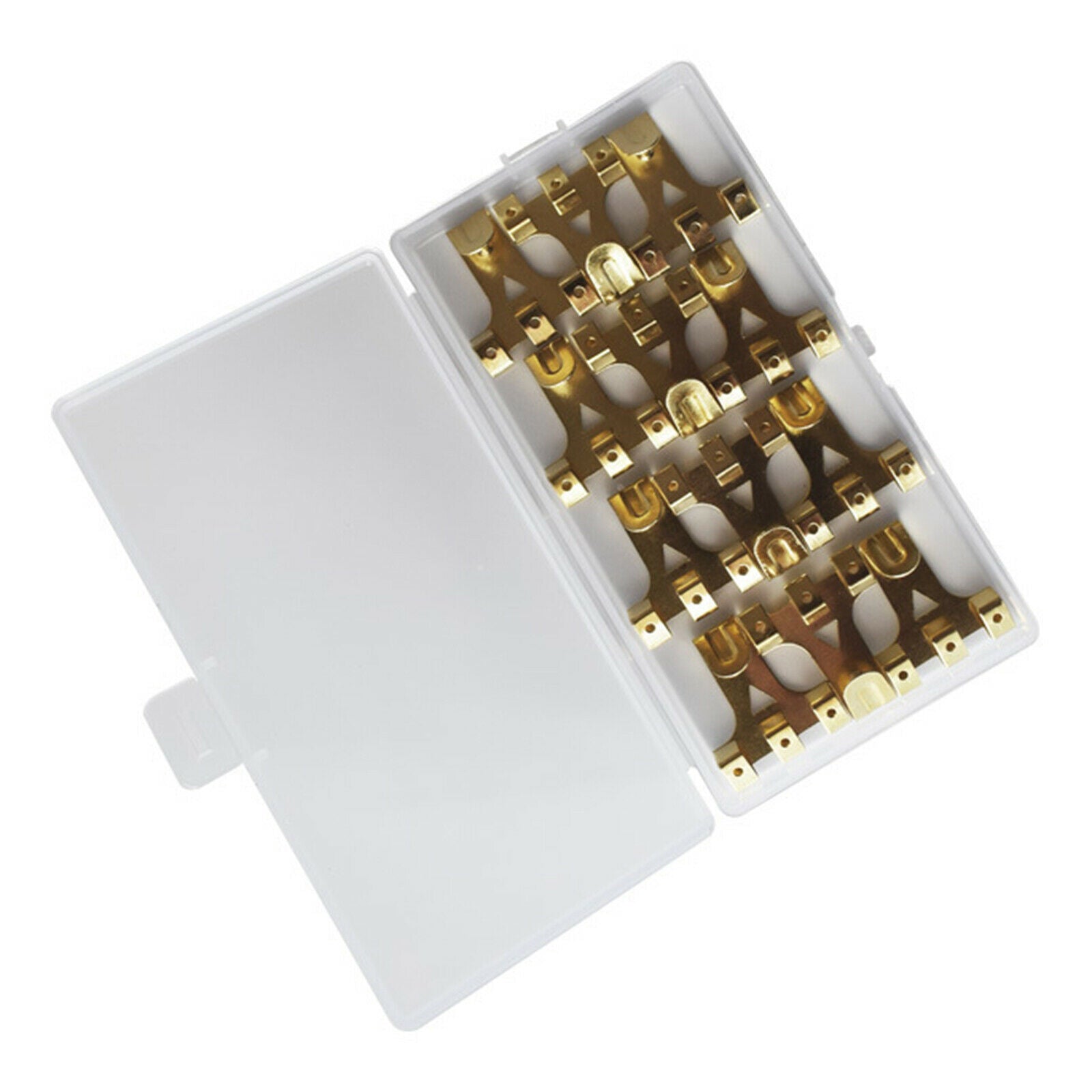 20x Picture Frame Hangers Hooks Brass Plated Plaster Framing Photo Hanging