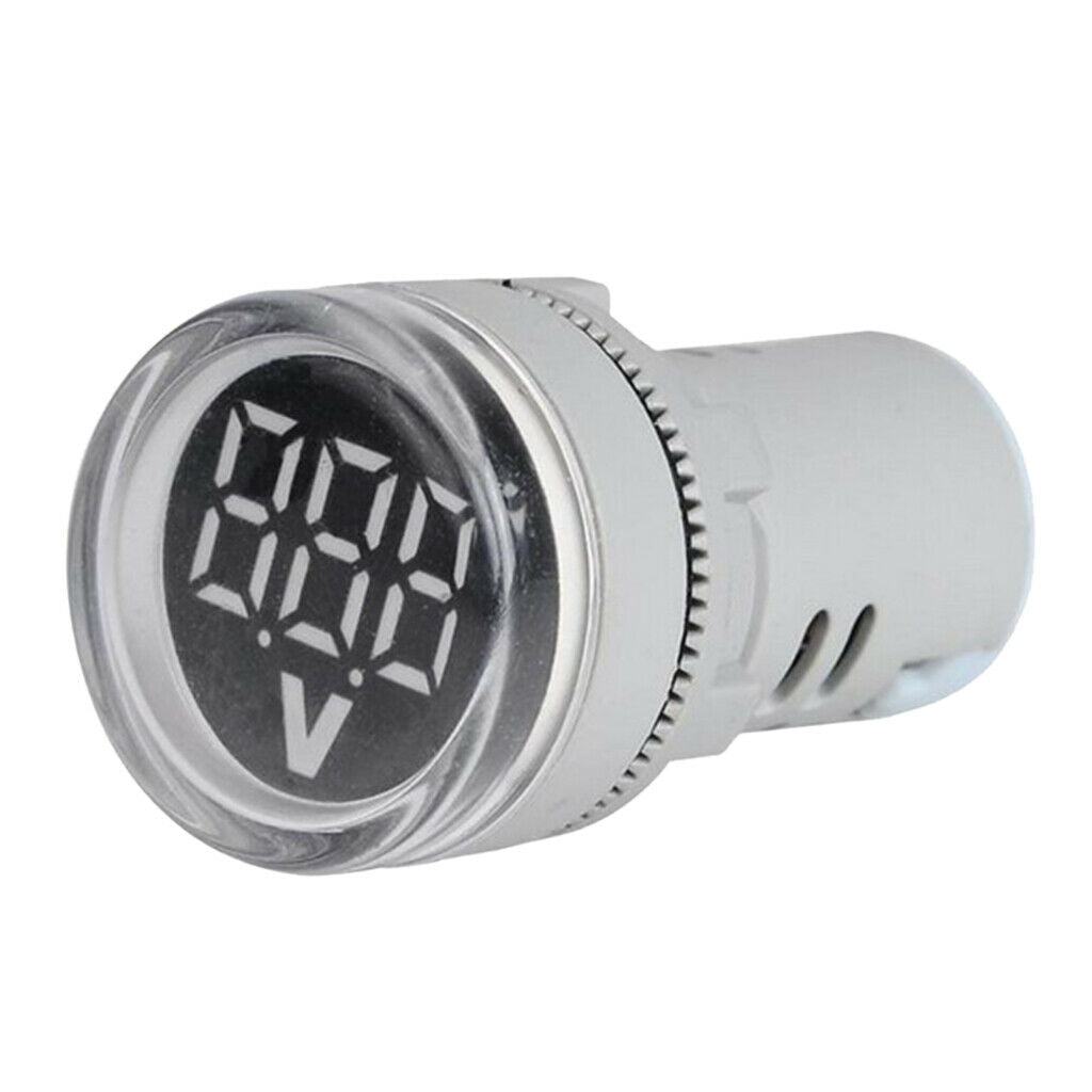 Voltmeter AC 12-500V Voltmeter Power Monitor LED Indicator Light White